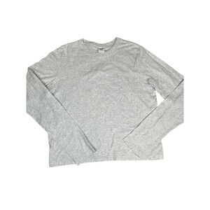 PINK by Victoria's Secret Long Sleeve T Shirt Gray Heathered Crew Neck Size S